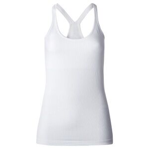 Lululemon Ebb To Street Tank Heathered White Size 8 Ribbed